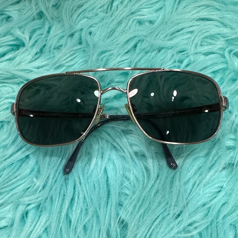 #155 Burberry Silver Square prescription Sunglasses Authentic FRAME ONLY